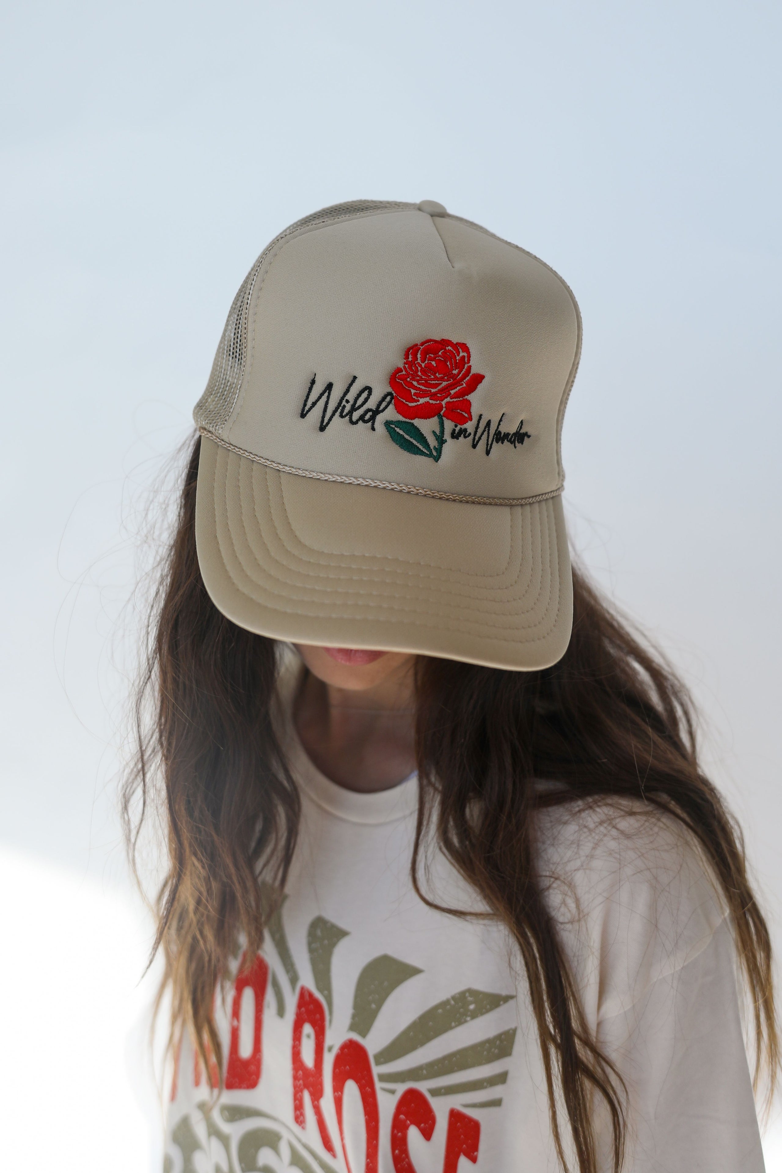 Rose Trucker Hat Designed for Life